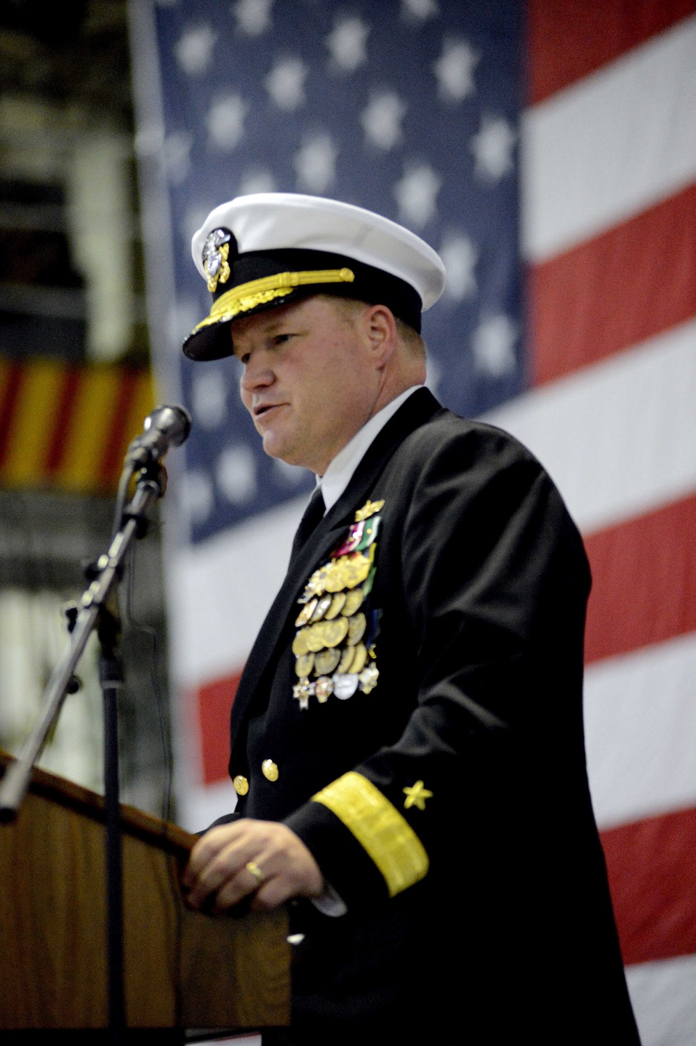 USS George Washington command ceremony