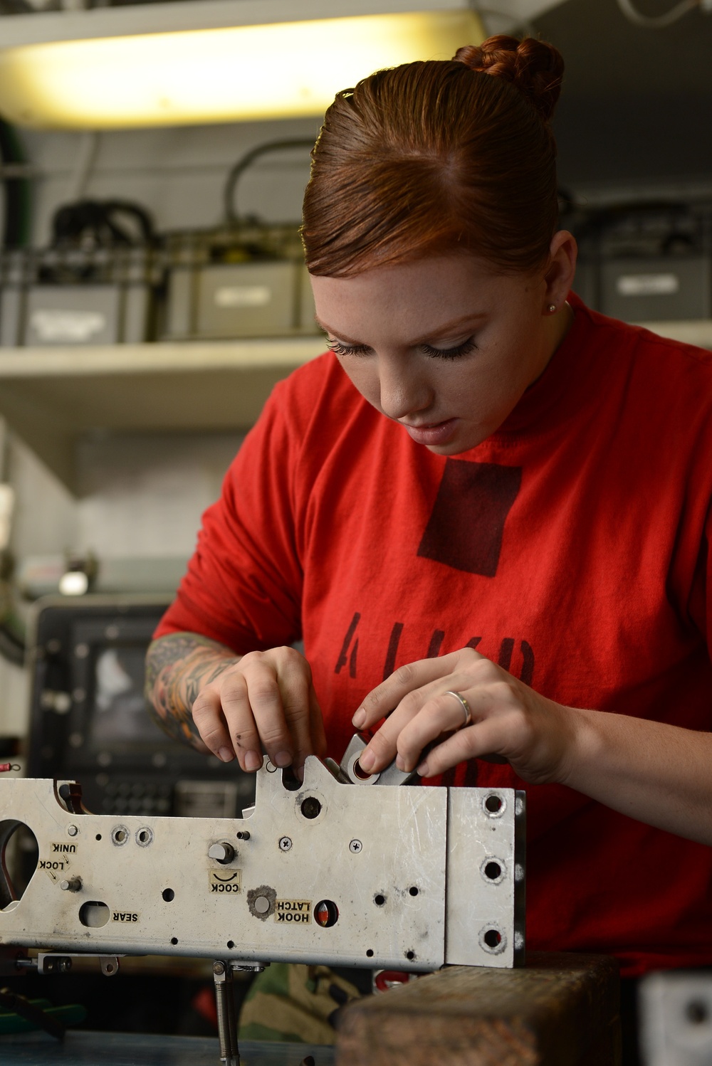 USS John C. Stennis sailors at work