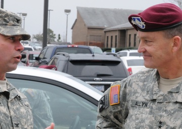 Sustainers brief XVIII Airborne Corps commander on Embedded Behavioral Health Team