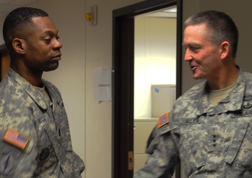 Sustainers brief XVIII Airborne Corps commander on Embedded Behavioral Health Team