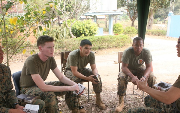 Chaplain visits engineering civic assistance project sites part of Exercise Cobra Gold 2013