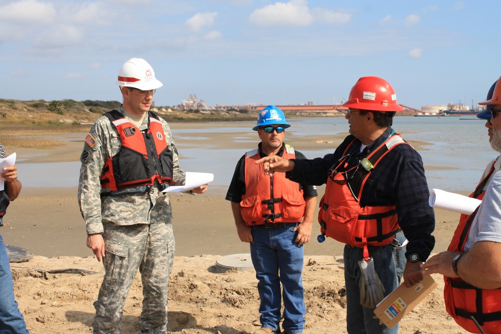 USACE Galveston District Commander Col. Christopher W. Sallese conducts La Quinta Channel Project site visit