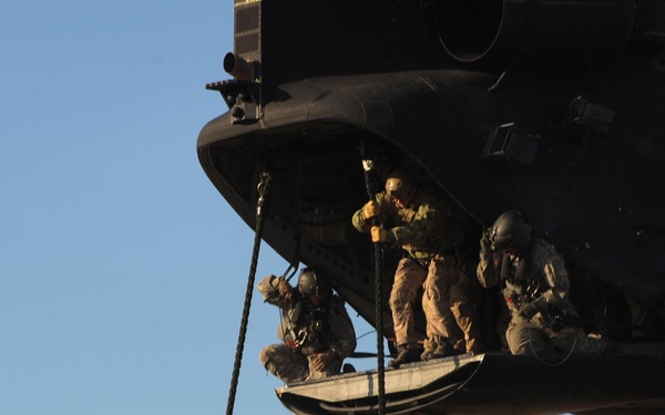 Navy SEALs fast rope training