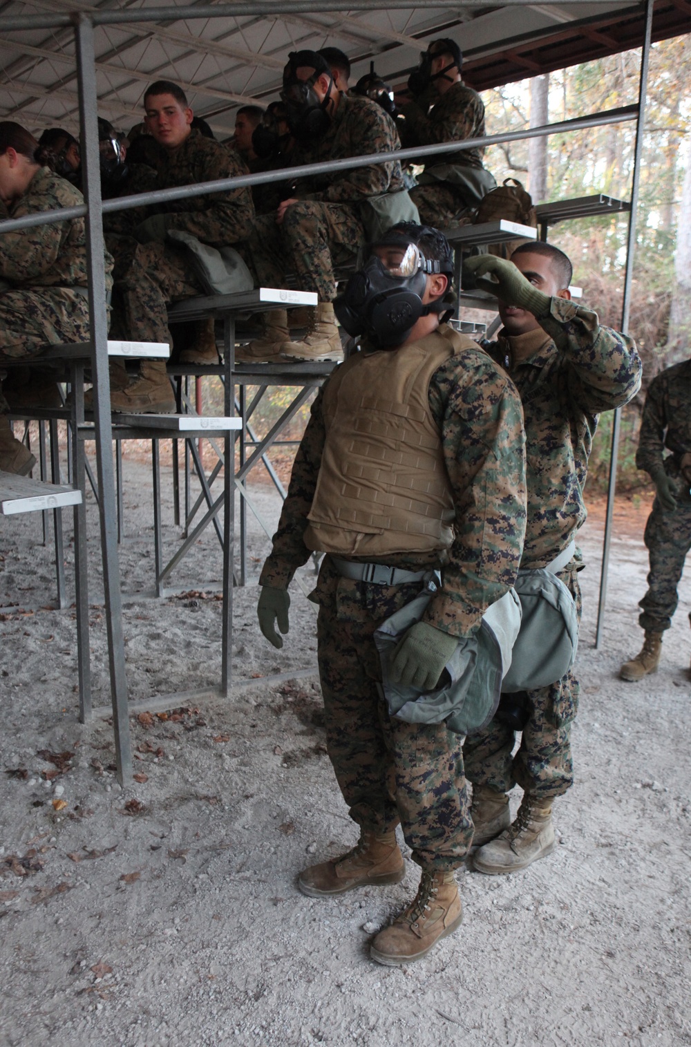 Combat Logistics Regiment 27 gas chamber training