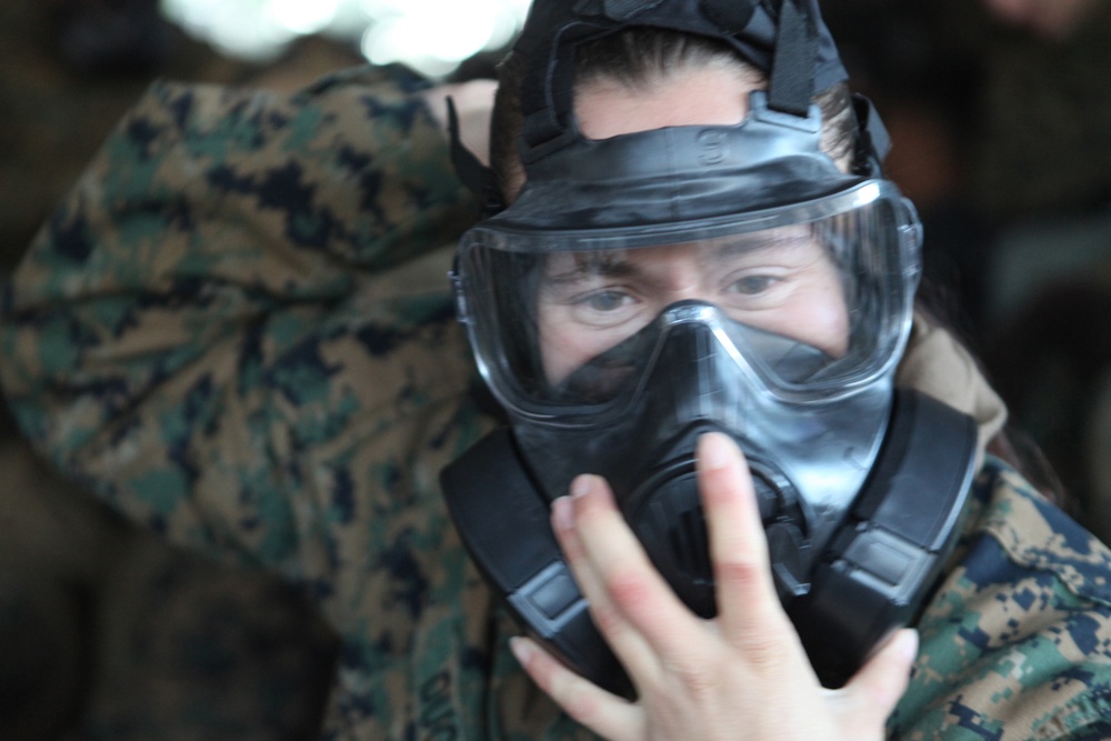 Combat Logistics Regiment 27 gas chamber training