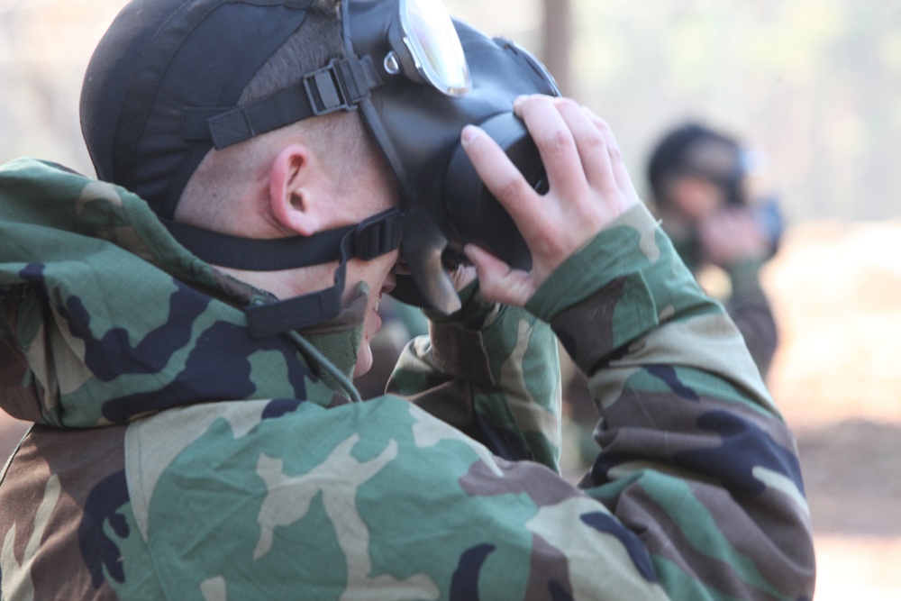 Combat Logistics Regiment 27 gas chamber training