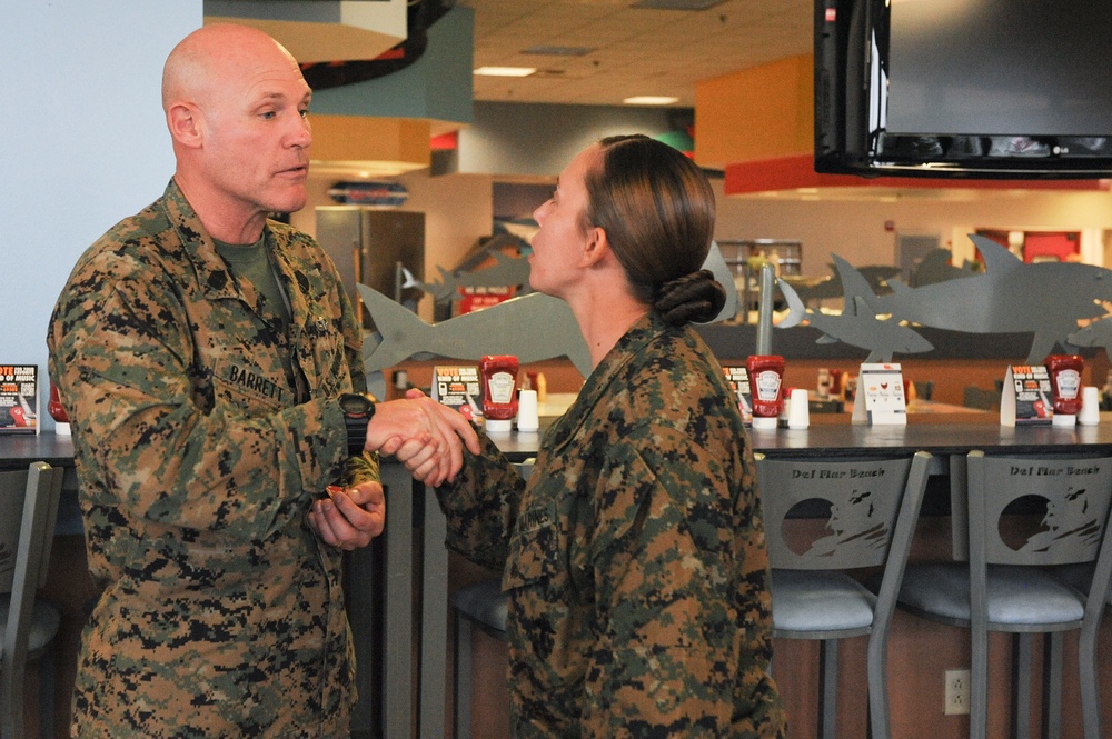 Sergeant major of the Marine Corps visits Camp Pendleton