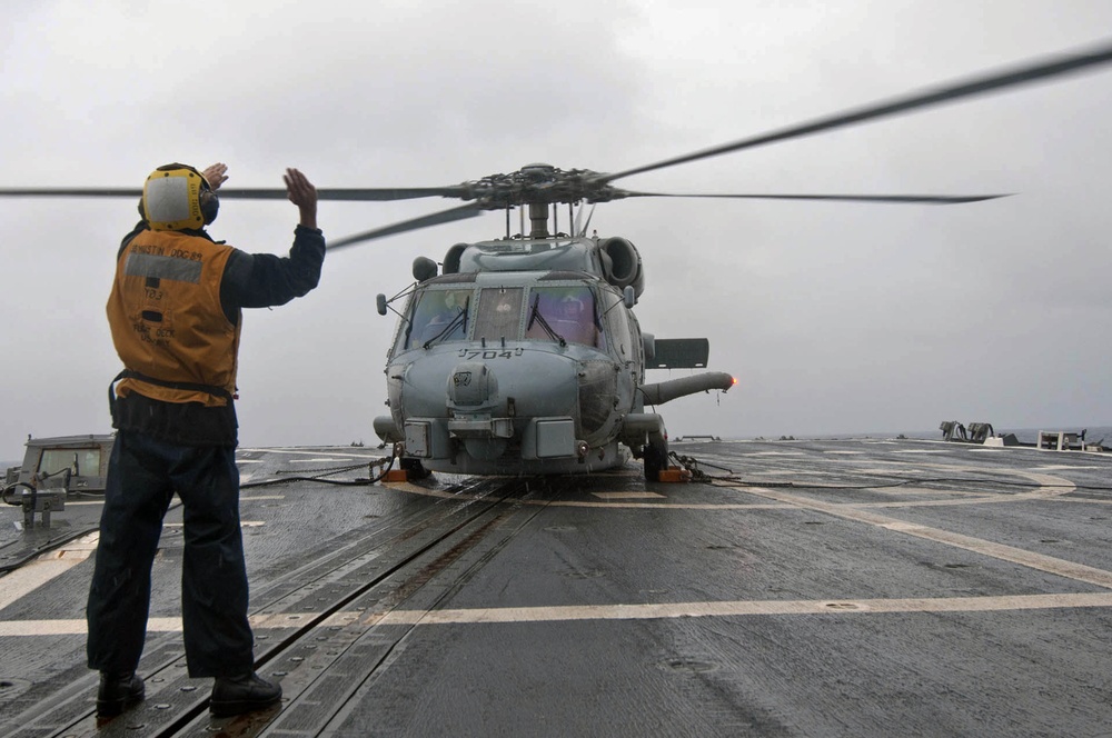 USS Mustin operations