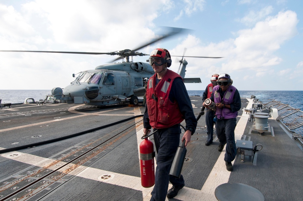 USS Mustin operations