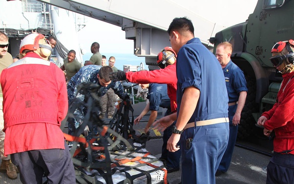 15th MEU Resupply at-sea on USS Rushmore