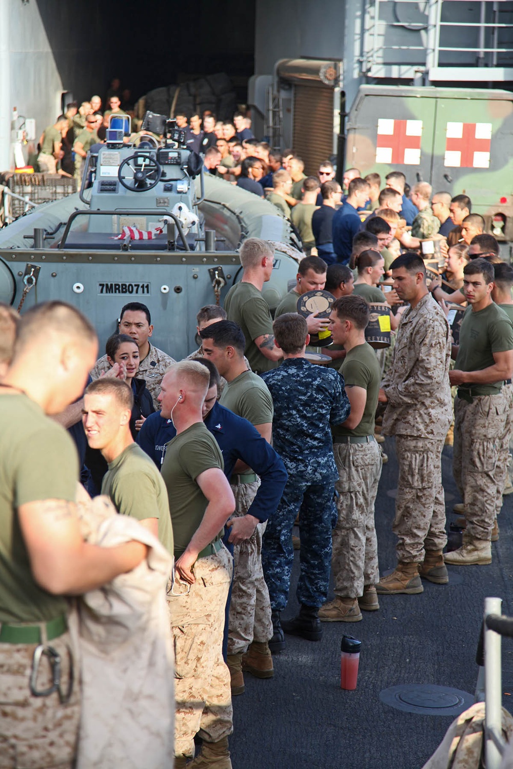 15th MEU Resupply at-sea on USS Rushmore