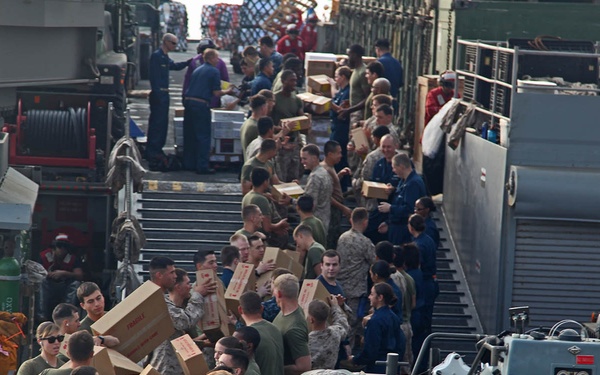 15th MEU Resupply at-sea on USS Rushmore