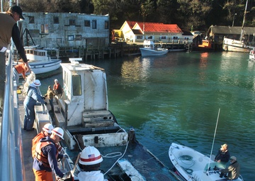 Corps debris, dive teams remove sunken ship, keep Noyo Harbor open