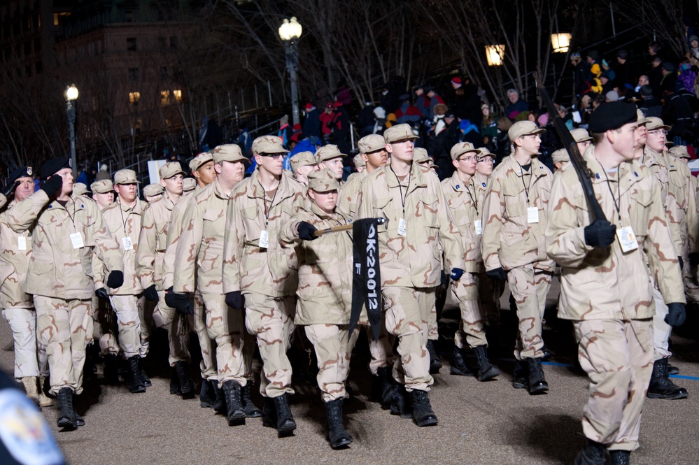 High School JROTC marches in 57th Presidential Inaugural Parade