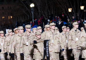 High School JROTC marches in 57th Presidential Inaugural Parade