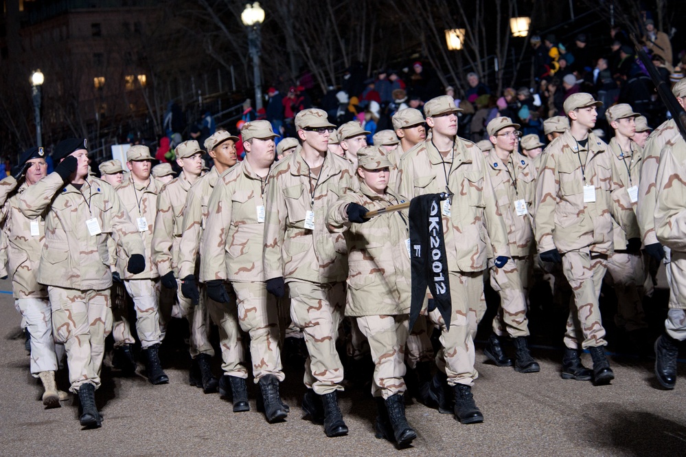 High School JROTC marches in 57th Presidential Inaugural Parade