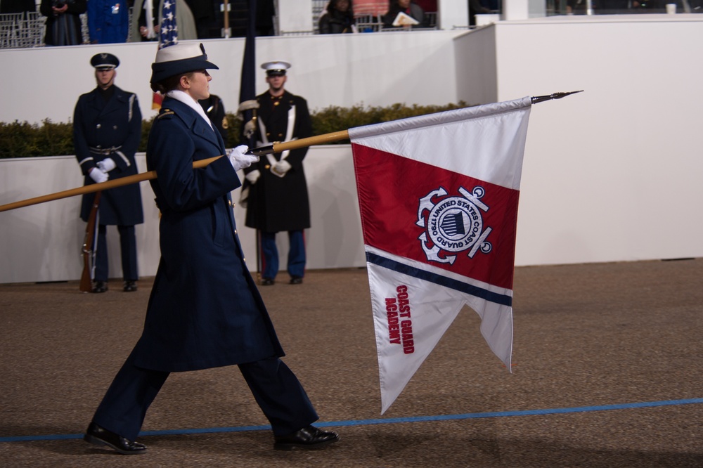 United States Coast Guard marches in 57th Inaugural Parade