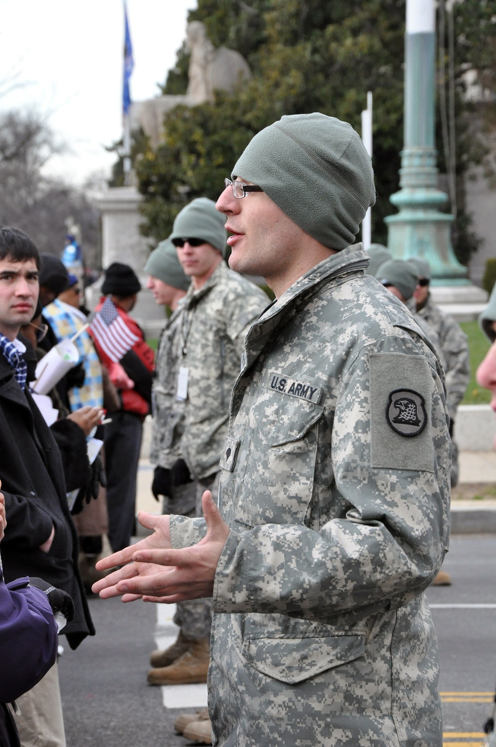 Iowa National Guard soldiers provide assistance during 57th Presidential Inauguration