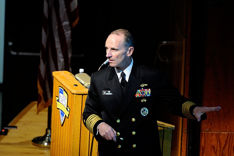 Chief of naval operations delivers all-hands message at Naval Postgraduate School