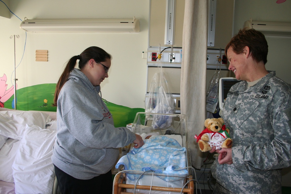 Assistant deputy nurse offers a special delivery during Patient Recognition Month