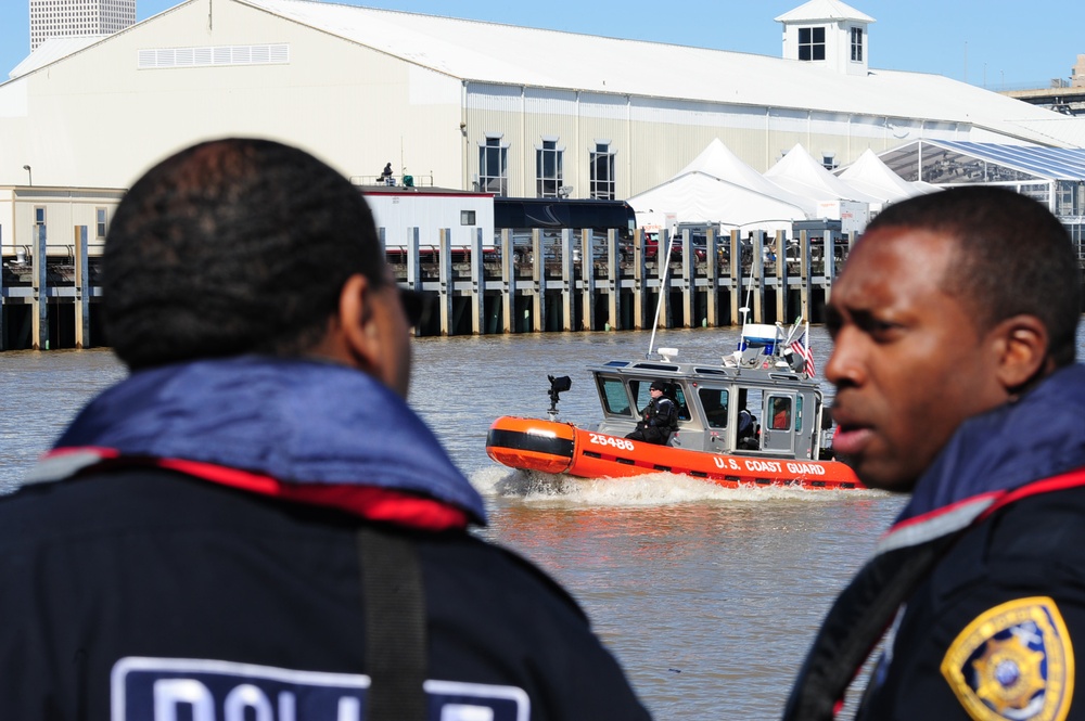 New Orleans Harbor Police, U.S. Coast Guard protect lower Mississippi River for Super Bowl XLVII