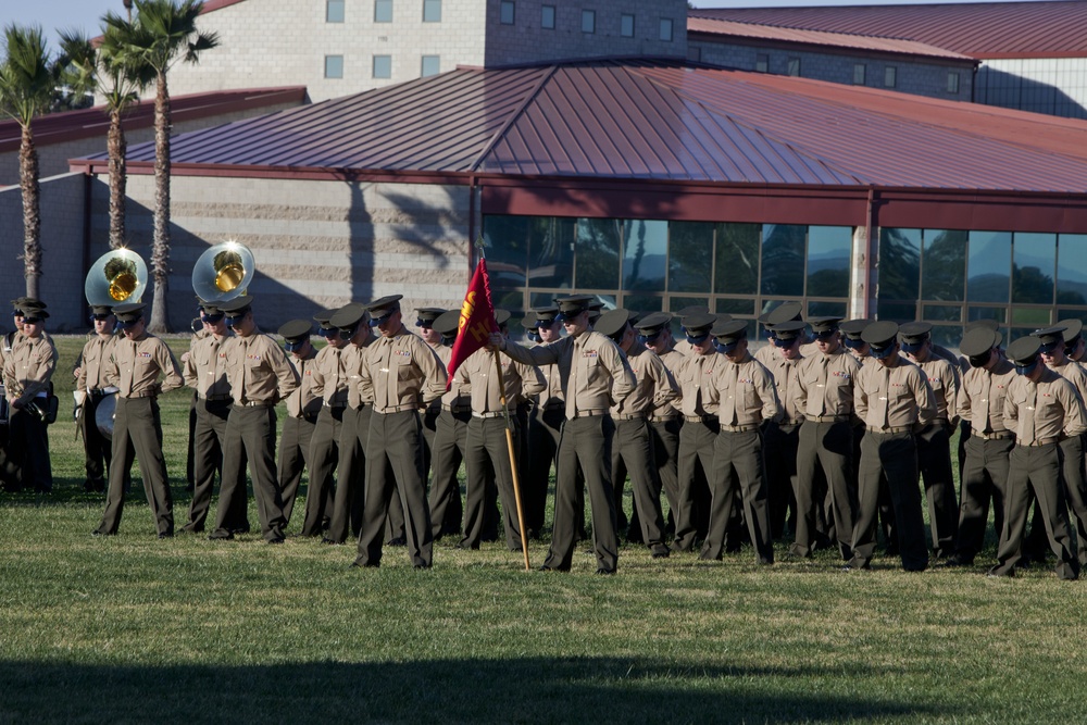 Marines, Veterans rededicate First Marine Division Colors