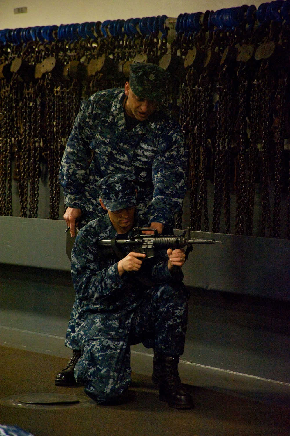 USS Boxer rifle familiarization