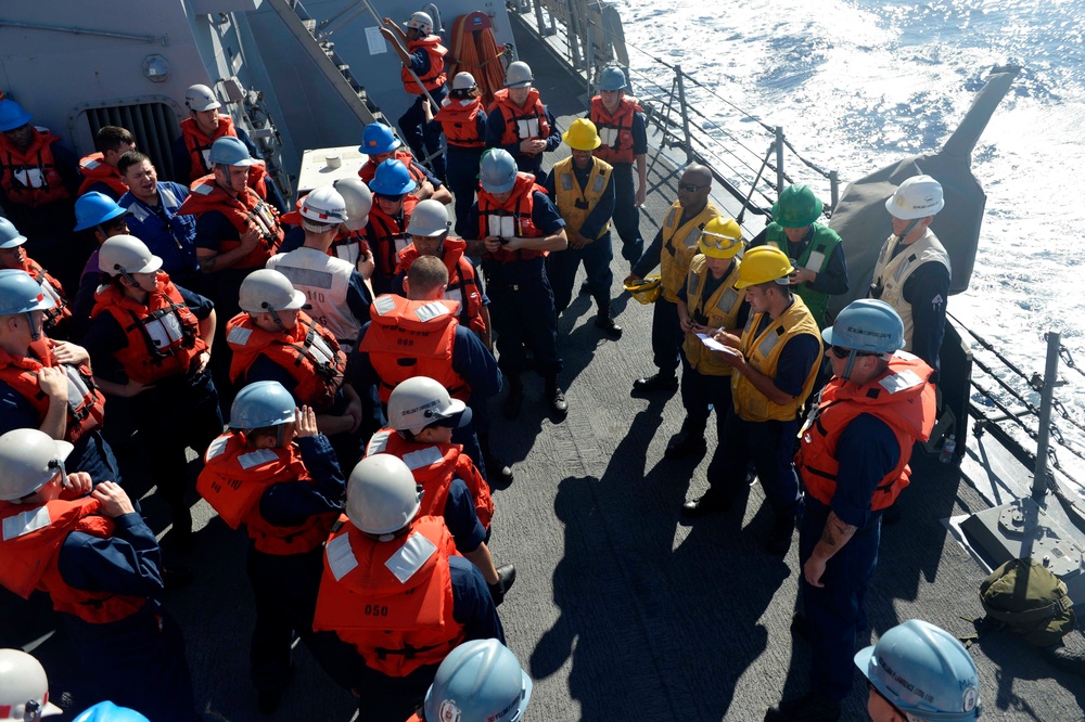 USS William P. Lawrence replenishment