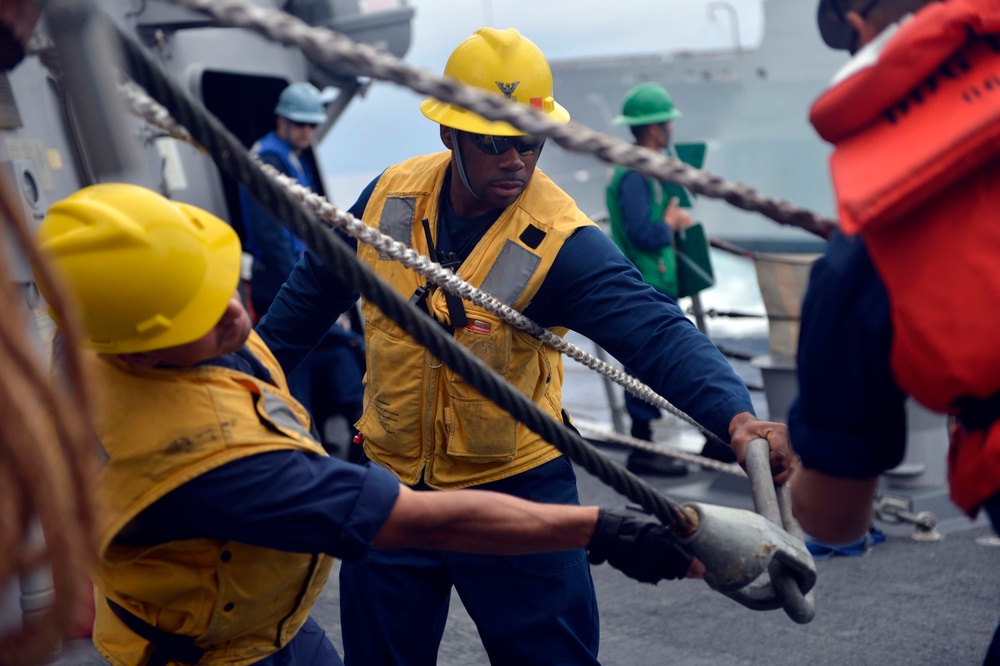 USS William P. Lawrence replenishment