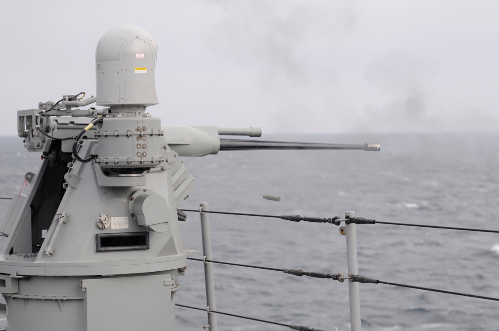 Live-fire/sea and anchor exercise aboard USS Blue Ridge