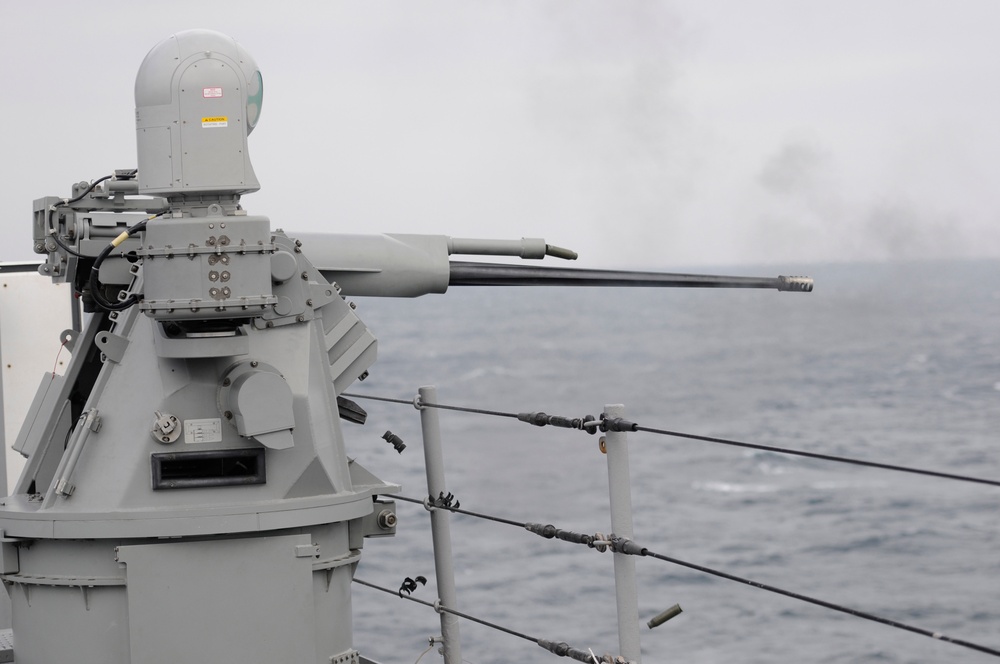 Live-fire/sea and anchor exercise aboard USS Blue Ridge