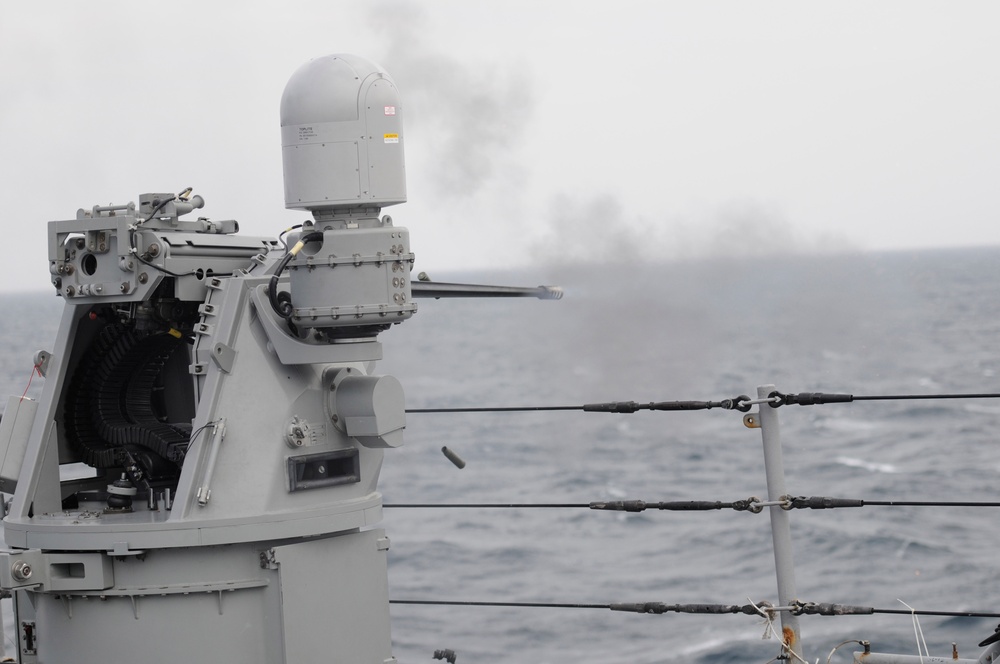 Live-fire/sea and anchor exercise aboard USS Blue Ridge