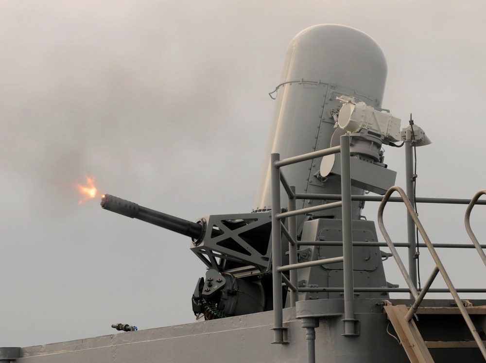 Live-fire/sea and anchor exercise aboard USS Blue Ridge