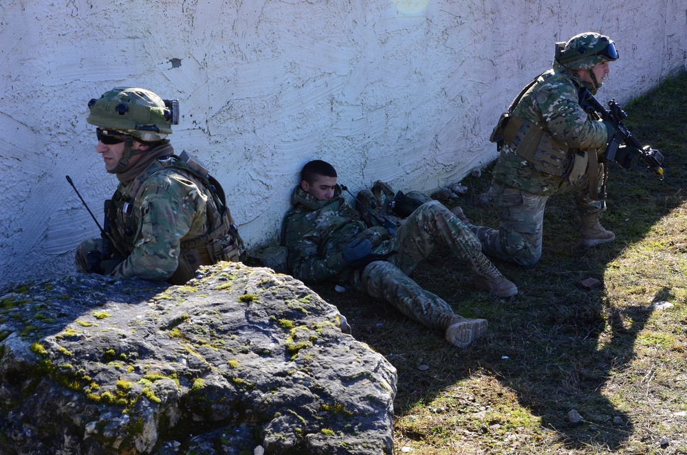 Georgian Regimental Combat Team mission rehearsal exercise