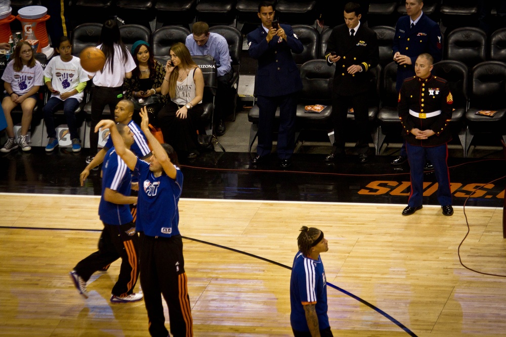 Phoenix Marine's childhood dream of being courtside comes true