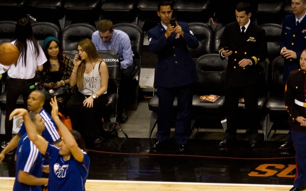 Phoenix Marine's childhood dream of being courtside comes true