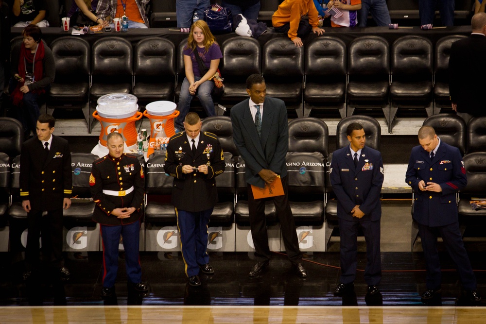 Phoenix Marine's childhood dream of being courtside comes true