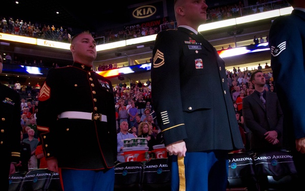 Phoenix Marine's childhood dream of being courtside comes true