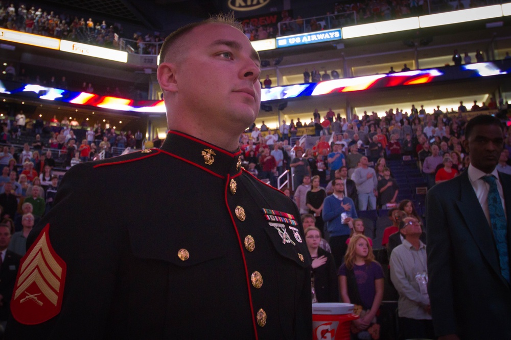 Phoenix Marine's childhood dream of being courtside comes true