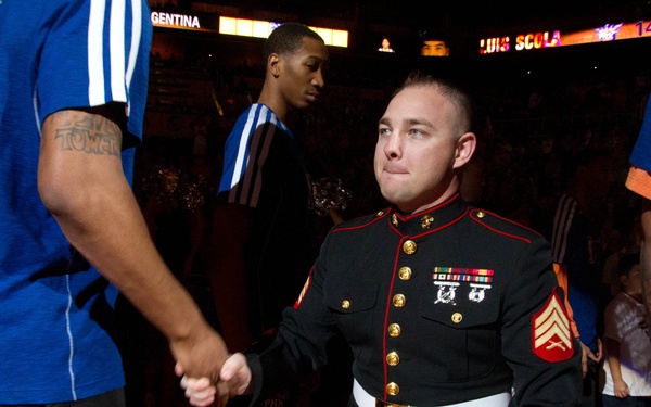 Phoenix Marine's childhood dream of being courtside comes true