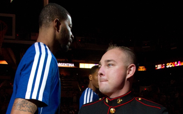 Phoenix Marine's childhood dream of being courtside comes true