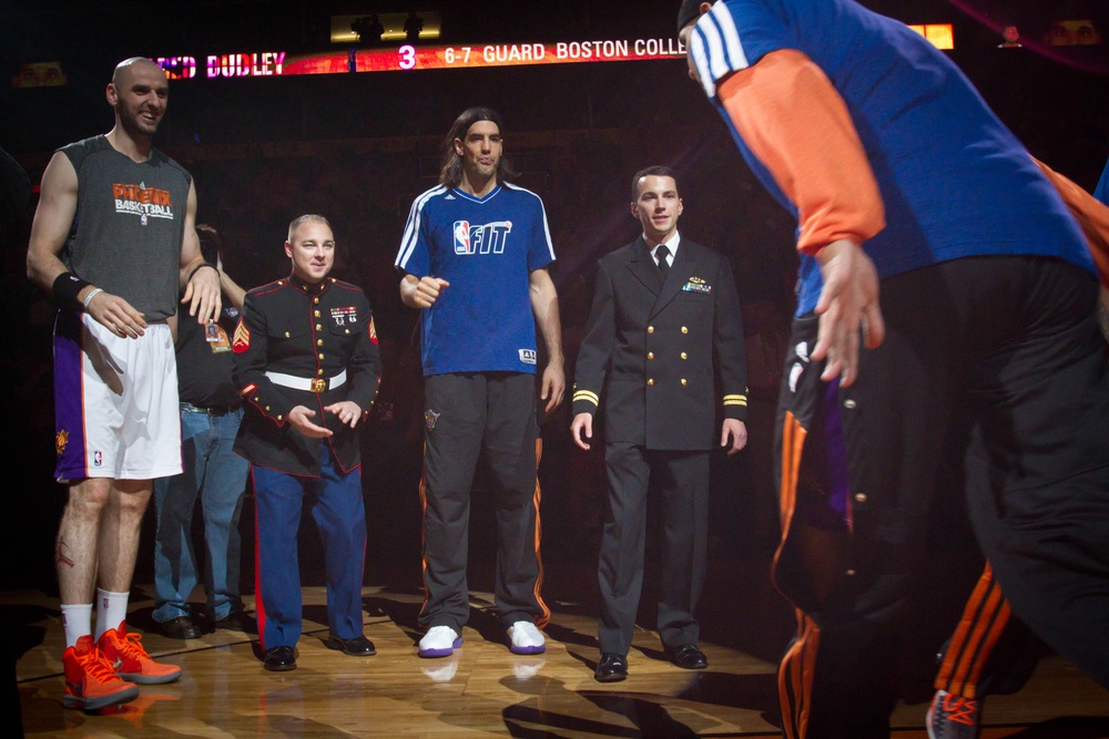 Phoenix Marine's childhood dream of being courtside comes true