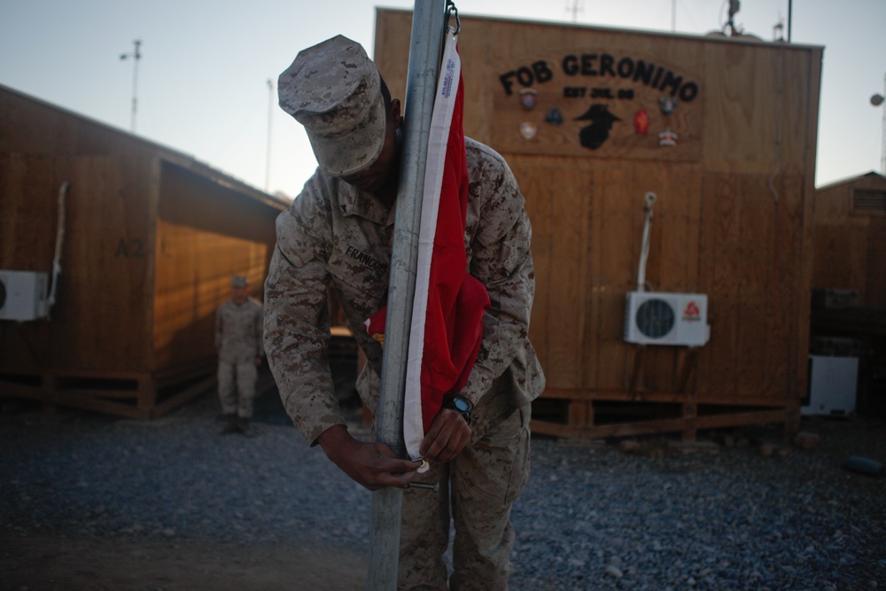 Morning Colors at FOB Geronimo