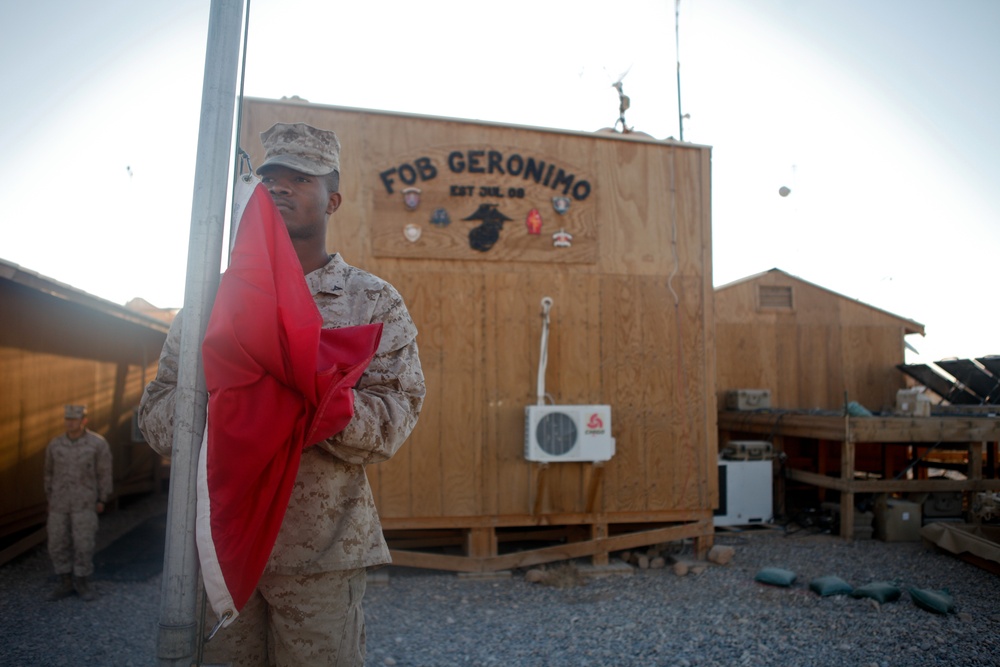 Morning Colors at FOB Geronimo