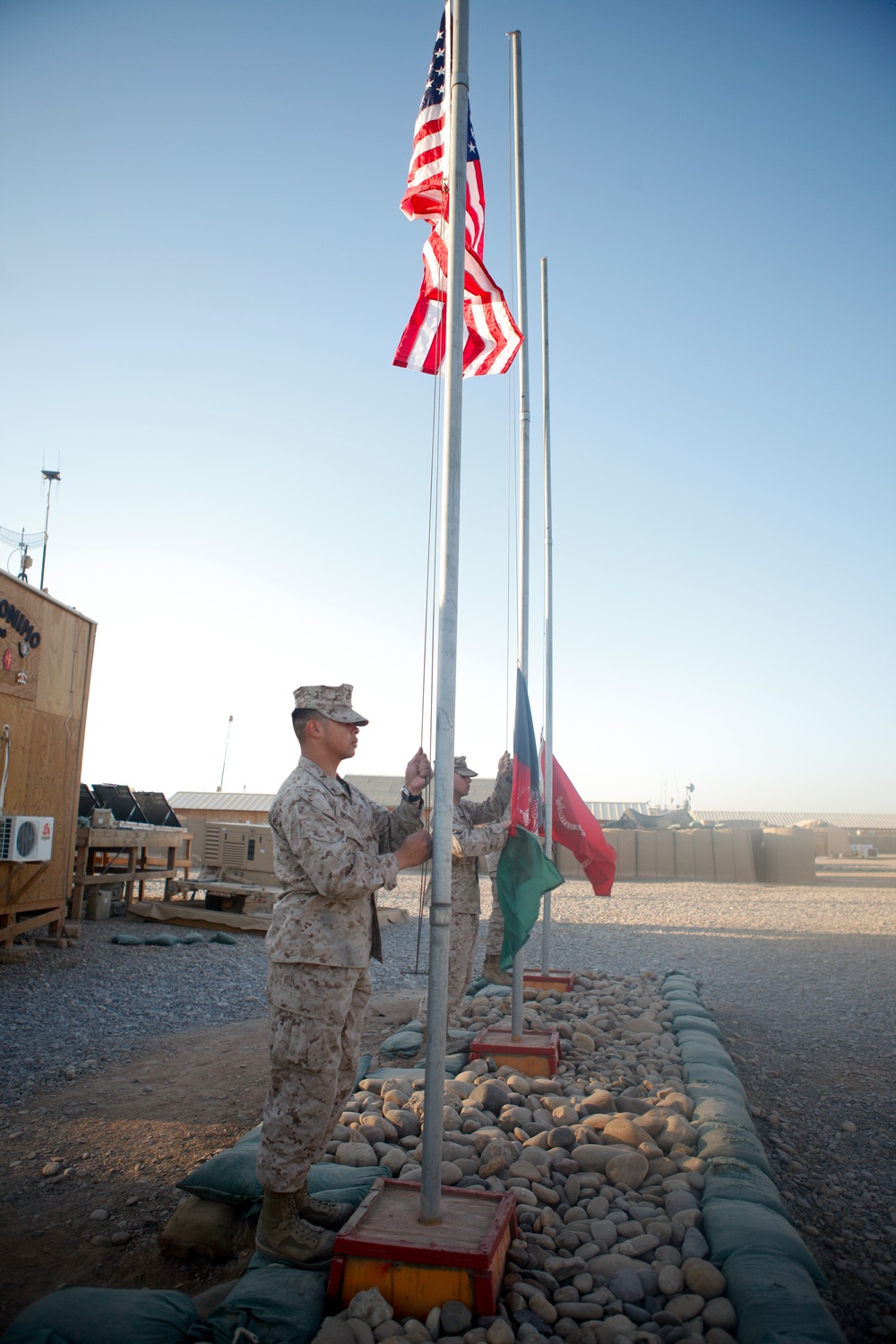 Morning Colors at FOB Geronimo