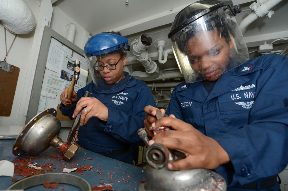 USS Bonhomme Richard sailors at work