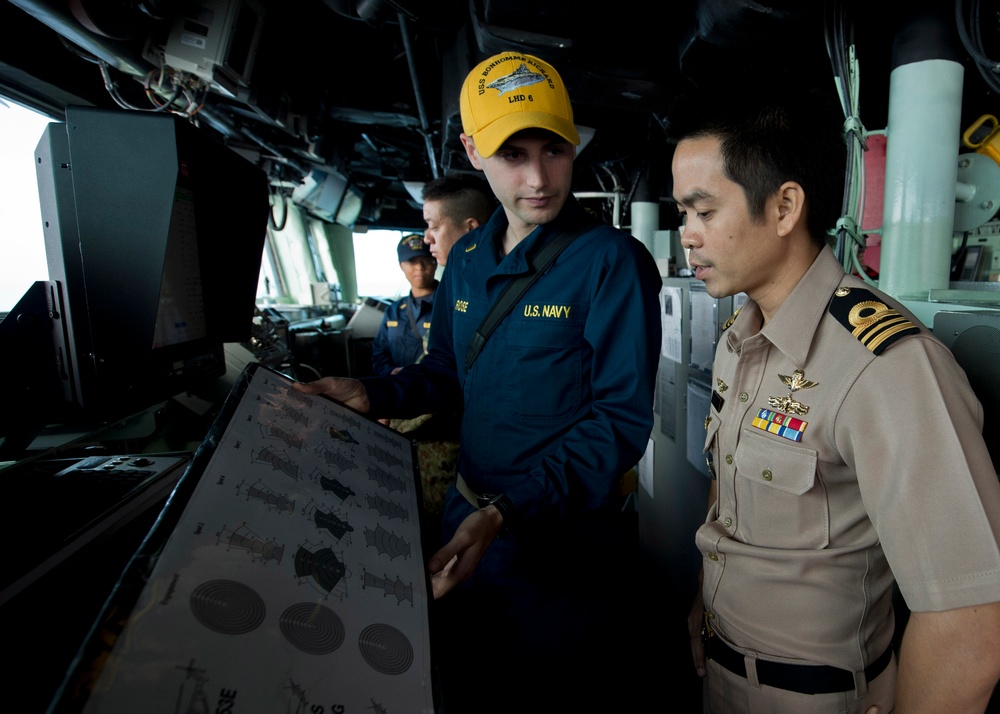 Thai commander aboard USS Bonhomme Richard