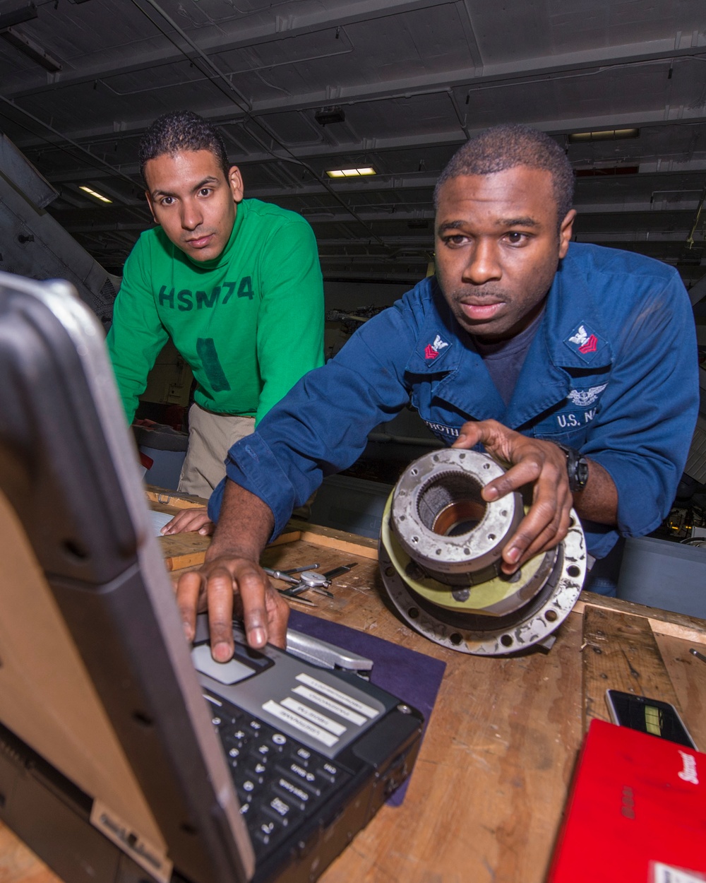 Aircraft maintenance aboard USS Harry S. Truman