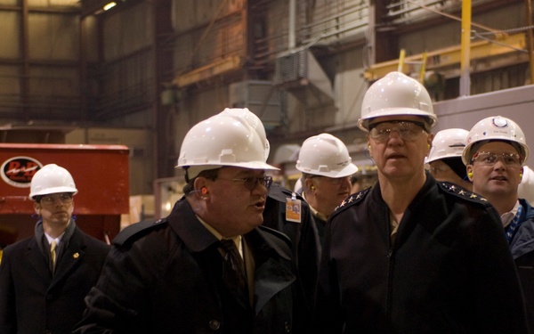 Roughead tours shipyard in Marinette