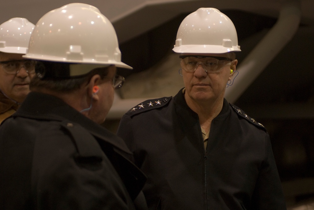 Roughead tours shipyard in Marinette